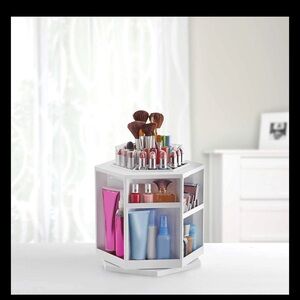 Lazy Susan White Cosmetic Organizer